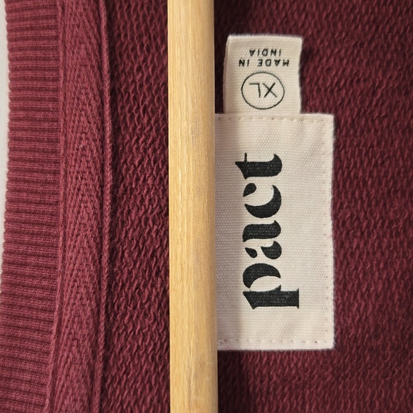 Pact Essential Sweatshirt Dress Size XL Organic Cotton Midi Loungewear - Picture 7 of 11